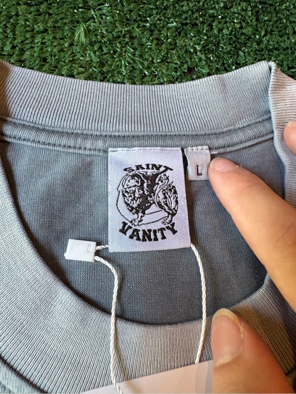 Vanity Gray Graphic 'Saint Vanity' Short Sleeve Tee - Picture 7 of 9